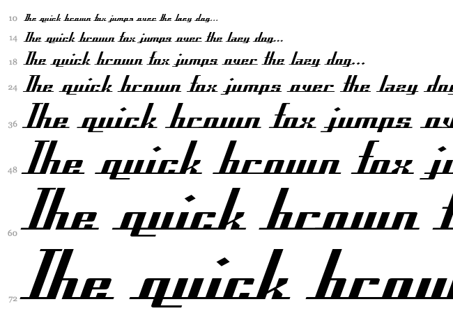 SF Americana Dreams font waterfall
